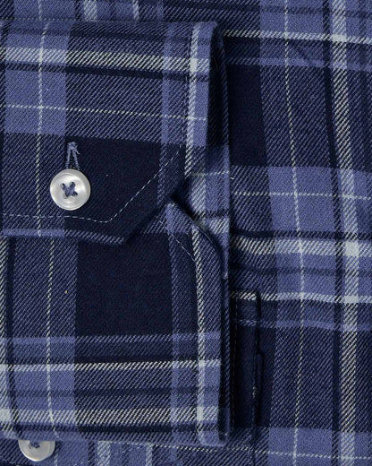 Portuguese Blue Merino Wool Flannel Shirt 3