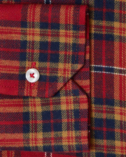 Burgundy Plaid Flannel Shirt 3