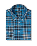 Blue Plaid Flannel Shirt 1