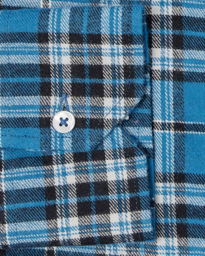 Blue Plaid Flannel Shirt 3