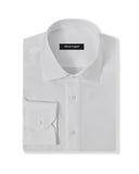 Easy-Care White Herringbone Dress Shirt 1