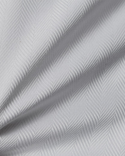 Easy-Care White Herringbone Dress Shirt 4