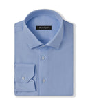 Easy-Care Light Blue Herringbone Dress Shirt 1