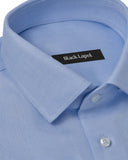 Easy-Care Light Blue Herringbone Dress Shirt 2