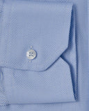 Easy-Care Light Blue Herringbone Dress Shirt 3