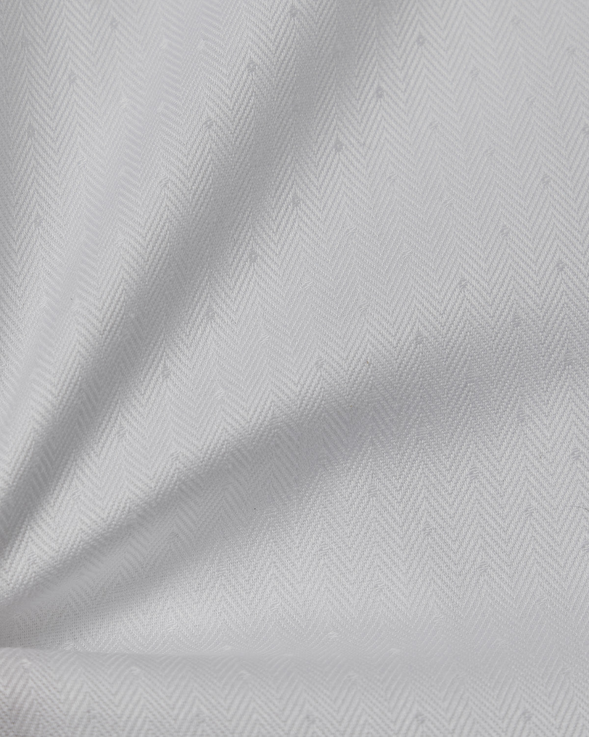 Easy-Care White Herringbone Dot Dress Shirt 4