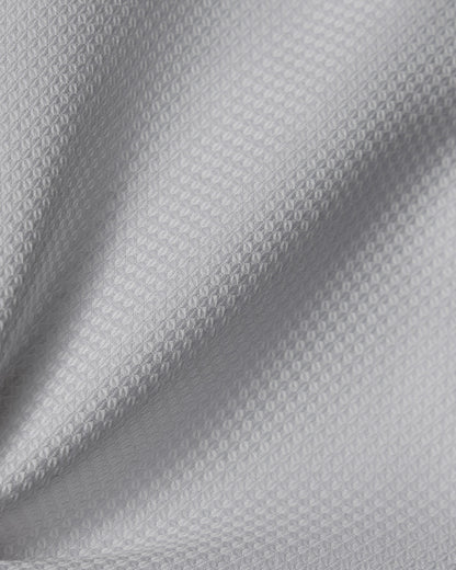 Natural Stretch White Diamond Weave Dress Shirt 4