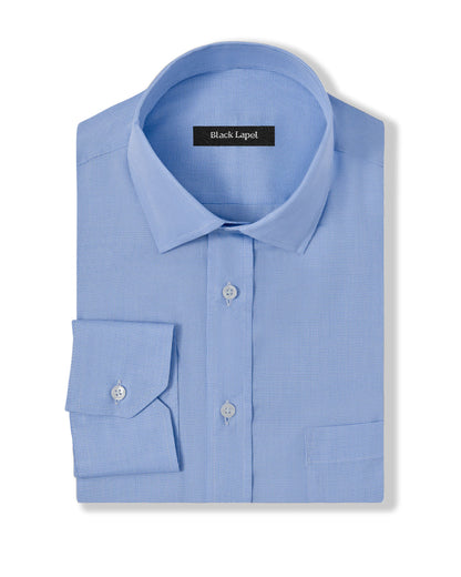Light Blue Mini Houndstooth Dress Shirt 1