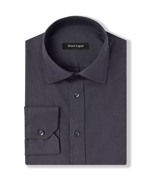 Black Royal Oxford Dress Shirt 1