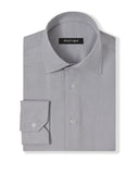 Easy-Care Grey Plain Weave Dress Shirt 1