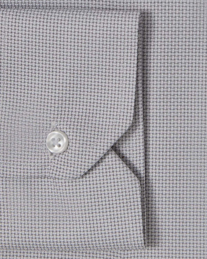 Easy-Care Grey Plain Weave Dress Shirt 3