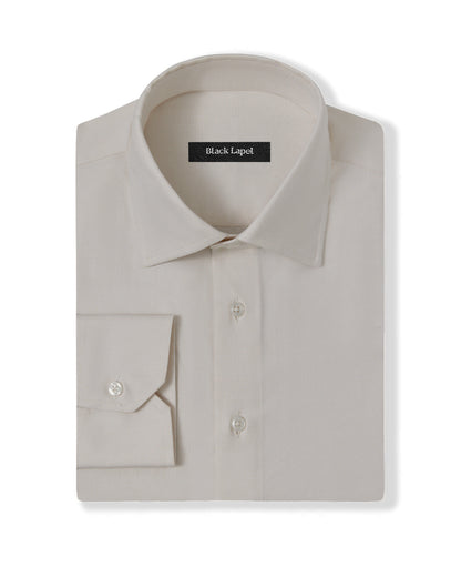 Ivory Dobby Dress Shirt 1