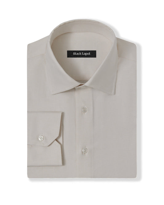 Ivory Dobby Dress Shirt 1