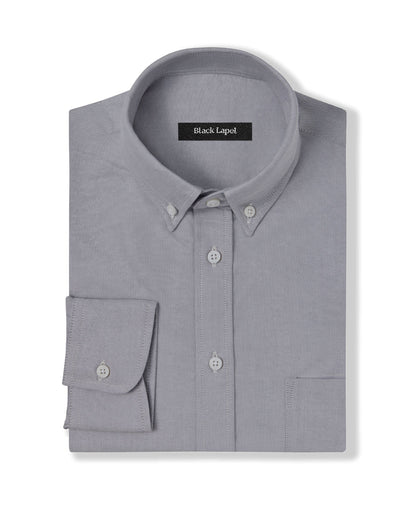 Campus Grey Oxford Custom Dress Shirt