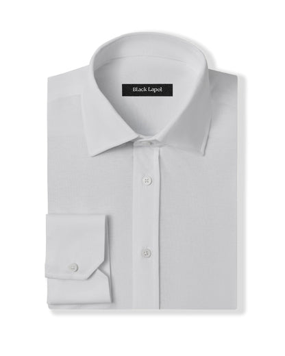 White Performance Pique Knit Shirt 1