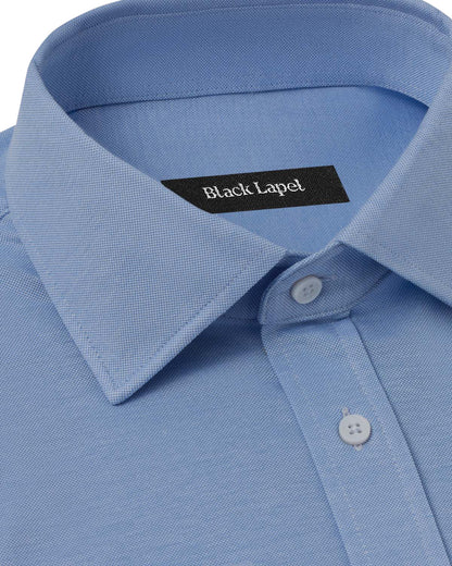 Light Blue Performance Pique Knit Shirt 2
