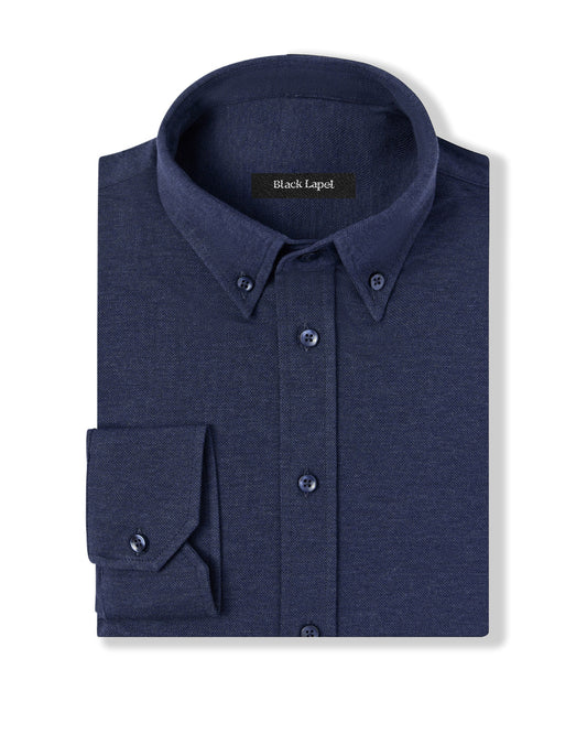 Navy Performance Pique Knit Shirt 1