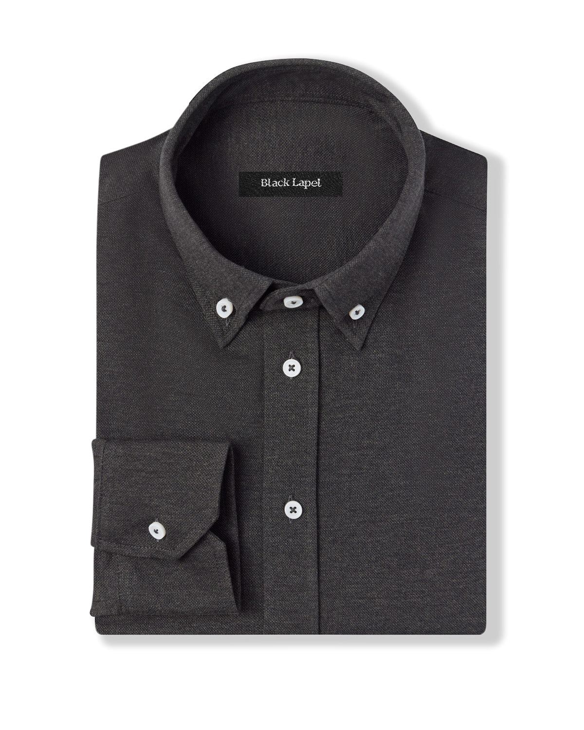 Charcoal Performance Pique Knit Shirt 1