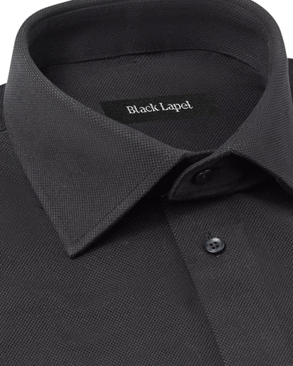 Black Performance Pique Knit Shirt 2