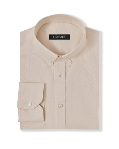 light tan dress shirt Sudbury Cotton Linen Tan Camp Shirt
