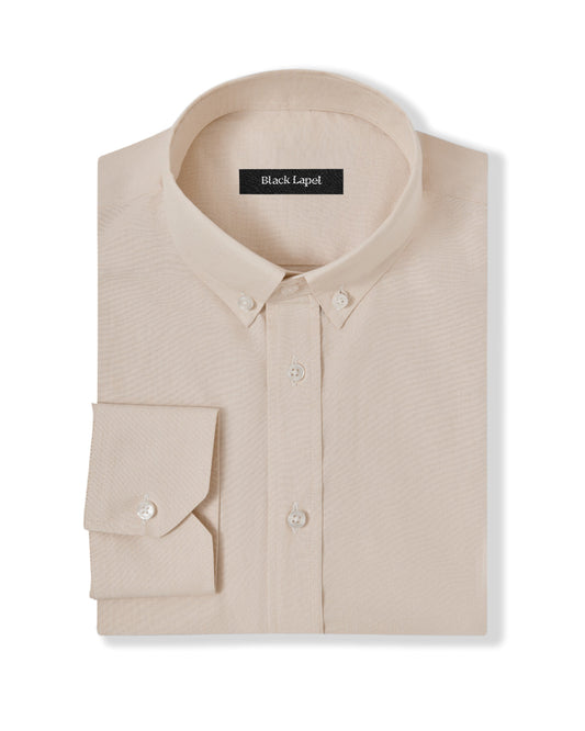 Tan End-on-End Dress Shirt 1