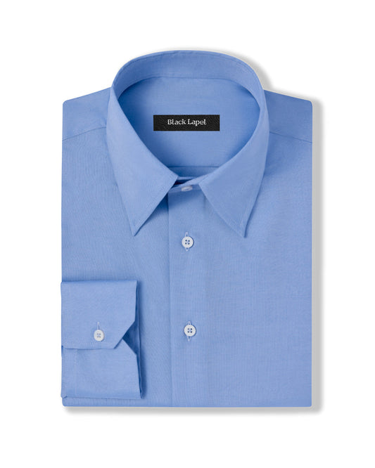 Easy-Care French Blue Pinpoint Dress Shirt 1