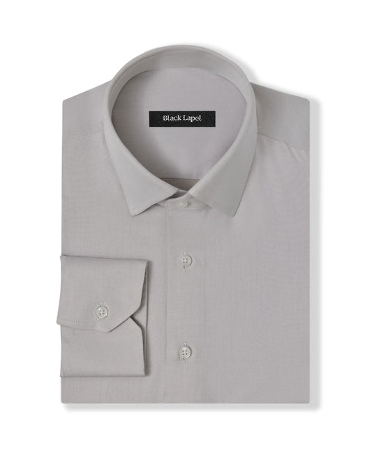 Cornerstone Light Grey Fine Twill Shirt Dress Shirt 1