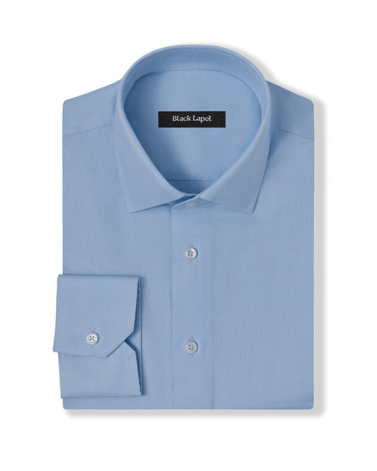 Cornerstone Light Blue Pinpoint Dress Shirt 1