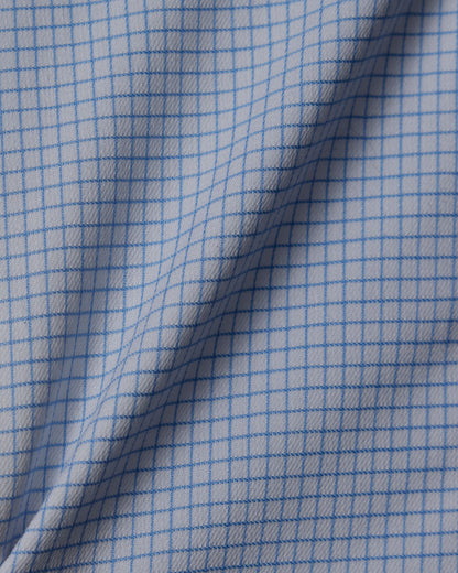 Cornerstone Light Blue Graph Check Dress Shirt 4