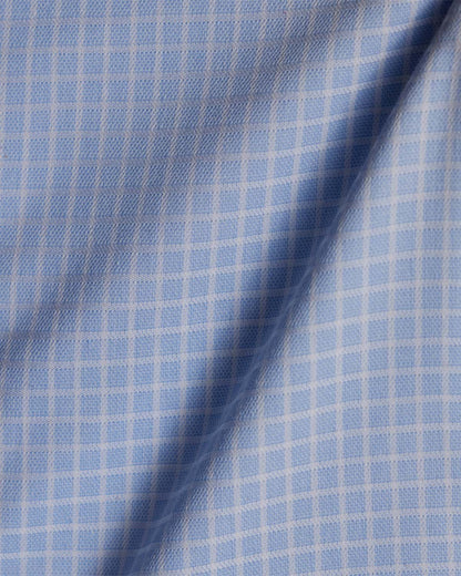 Cornerstone White and Blue Graph Check Dress Shirt 4