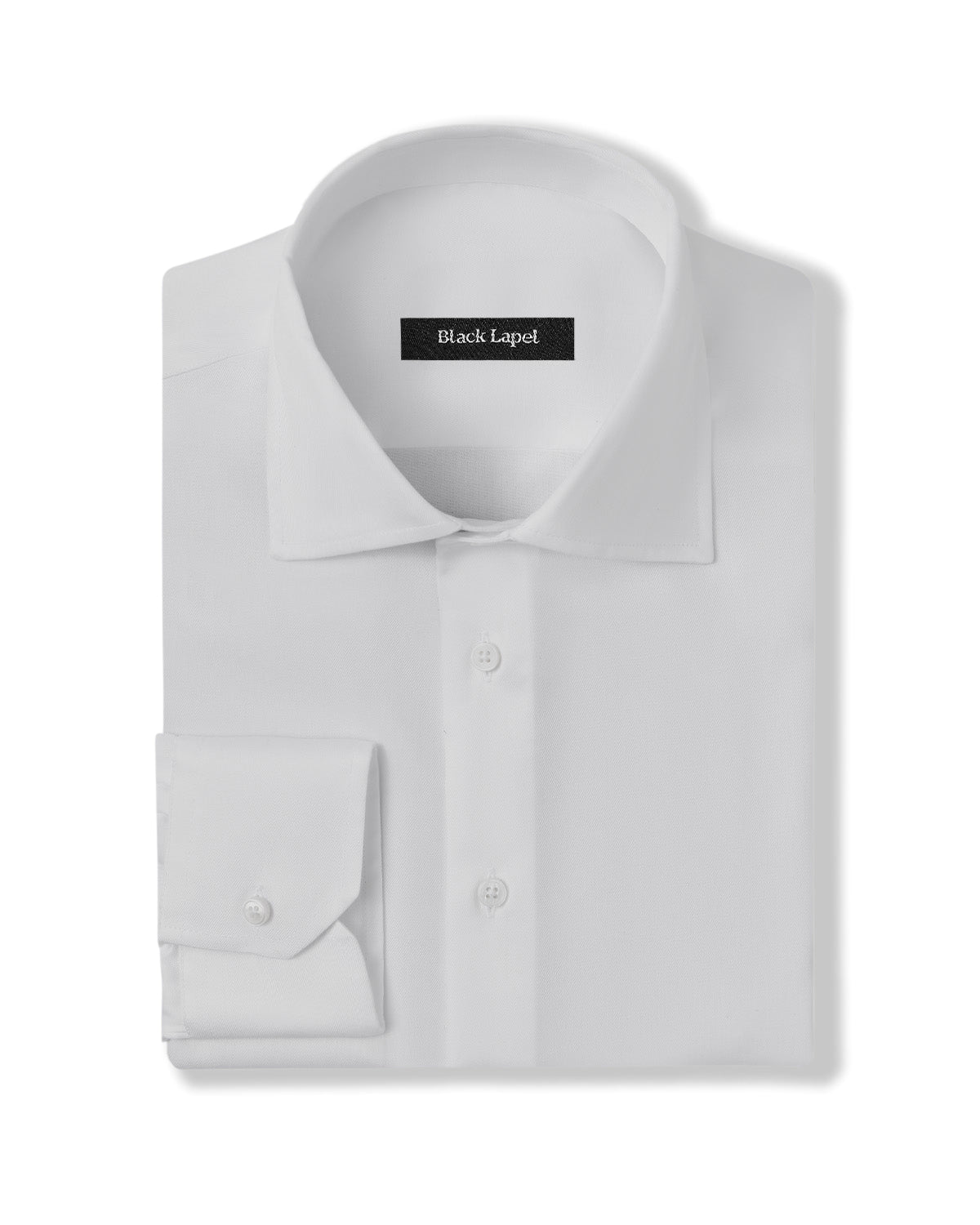 Easy-Care White Fine Twill Dress Shirt 1