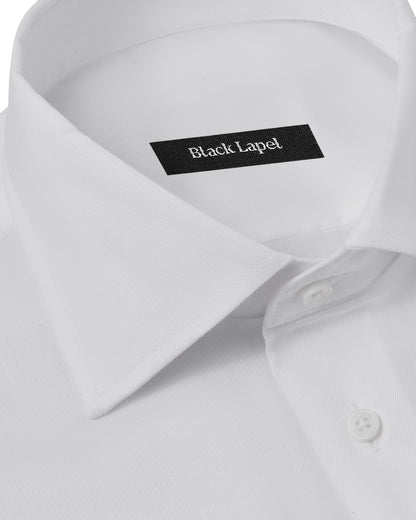 Easy-Care White Fine Twill Dress Shirt 2