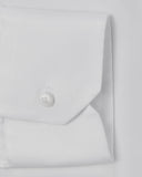 Easy-Care White Fine Twill Dress Shirt 3