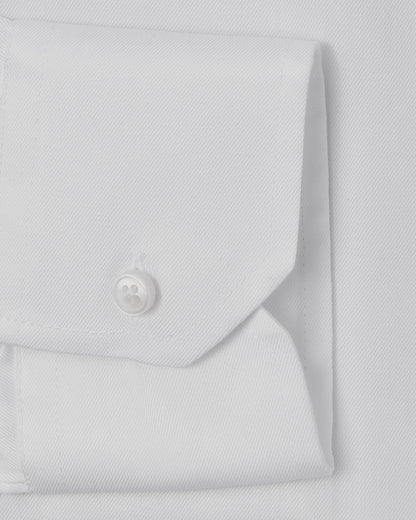 Easy-Care White Fine Twill Dress Shirt 3