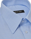 Easy-Care Blue Prince of Wales Check Dress Shirt 2