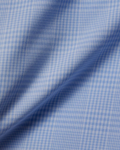 Easy-Care Blue Prince of Wales Check Dress Shirt 4