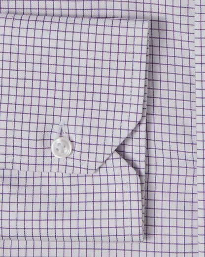Easy-Care Lavender Graph Check Dress Shirt 3