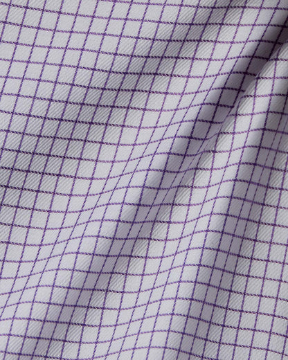 Easy-Care Lavender Graph Check Dress Shirt 4