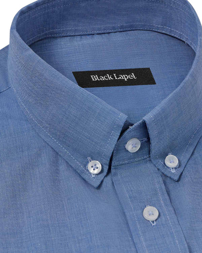 French Blue End-on-End Dress Shirt 2