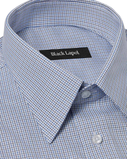 Easy-Care Blue Tattersall Dress Shirt 2