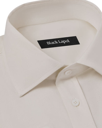 Easy-Care Ivory Fine Twill Dress Shirt 2