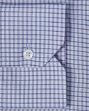 Natural Stretch Pink and Blue Graph Check Dress Shirt 3