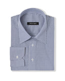 Natural Stretch Navy Graph Check Dress Shirt 1