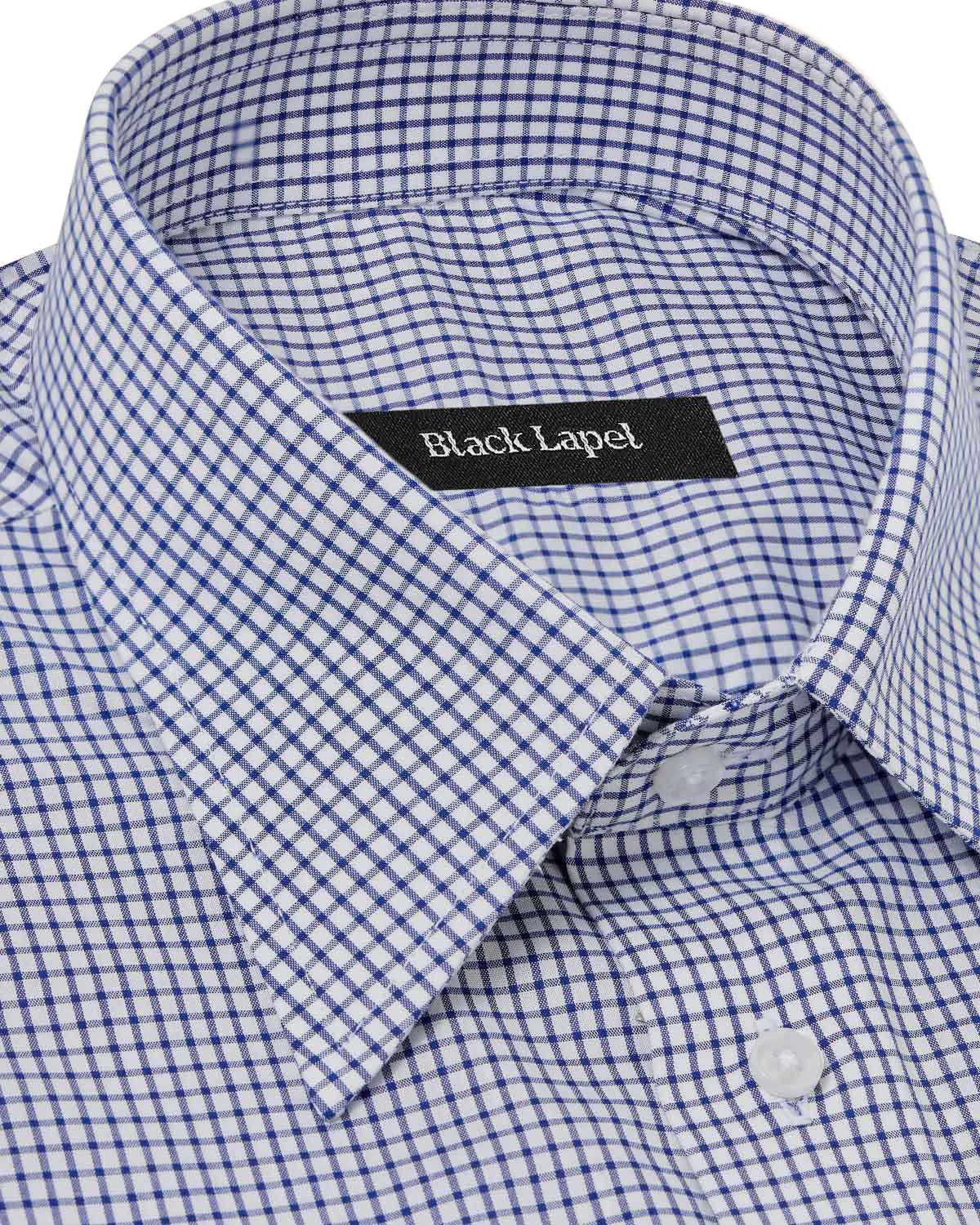 Natural Stretch Navy Graph Check Dress Shirt 2