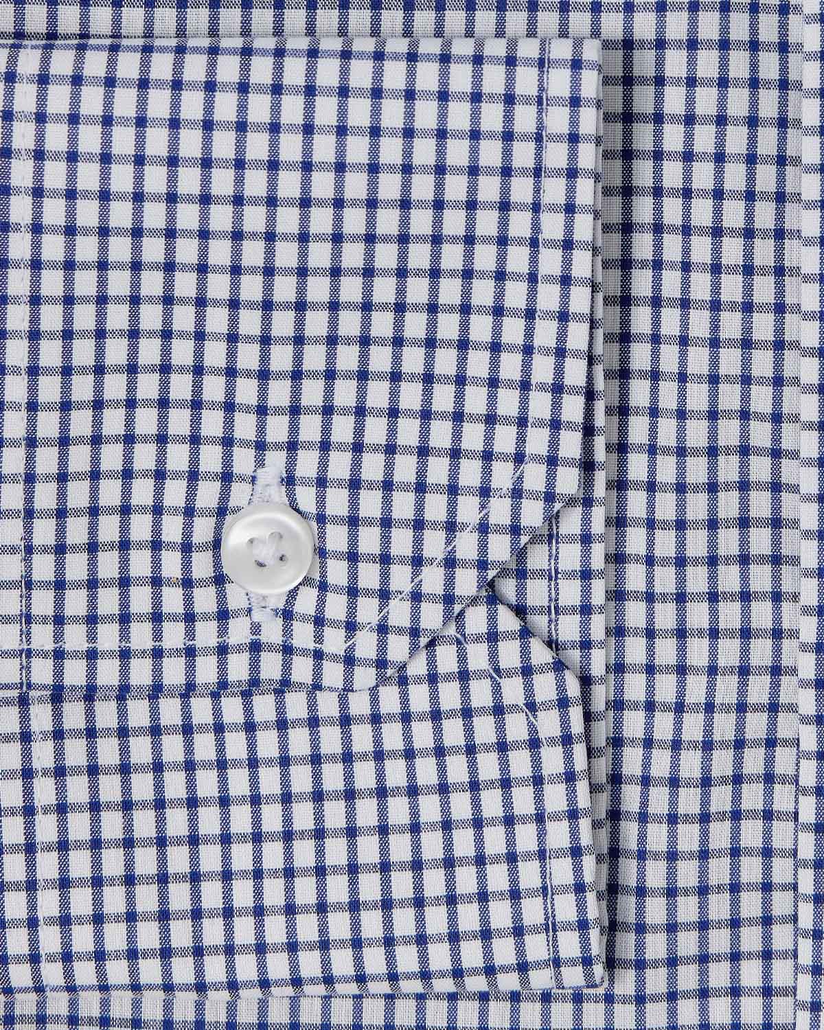 Natural Stretch Navy Graph Check Dress Shirt 3
