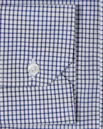 Natural Stretch Navy Graph Check Dress Shirt 3