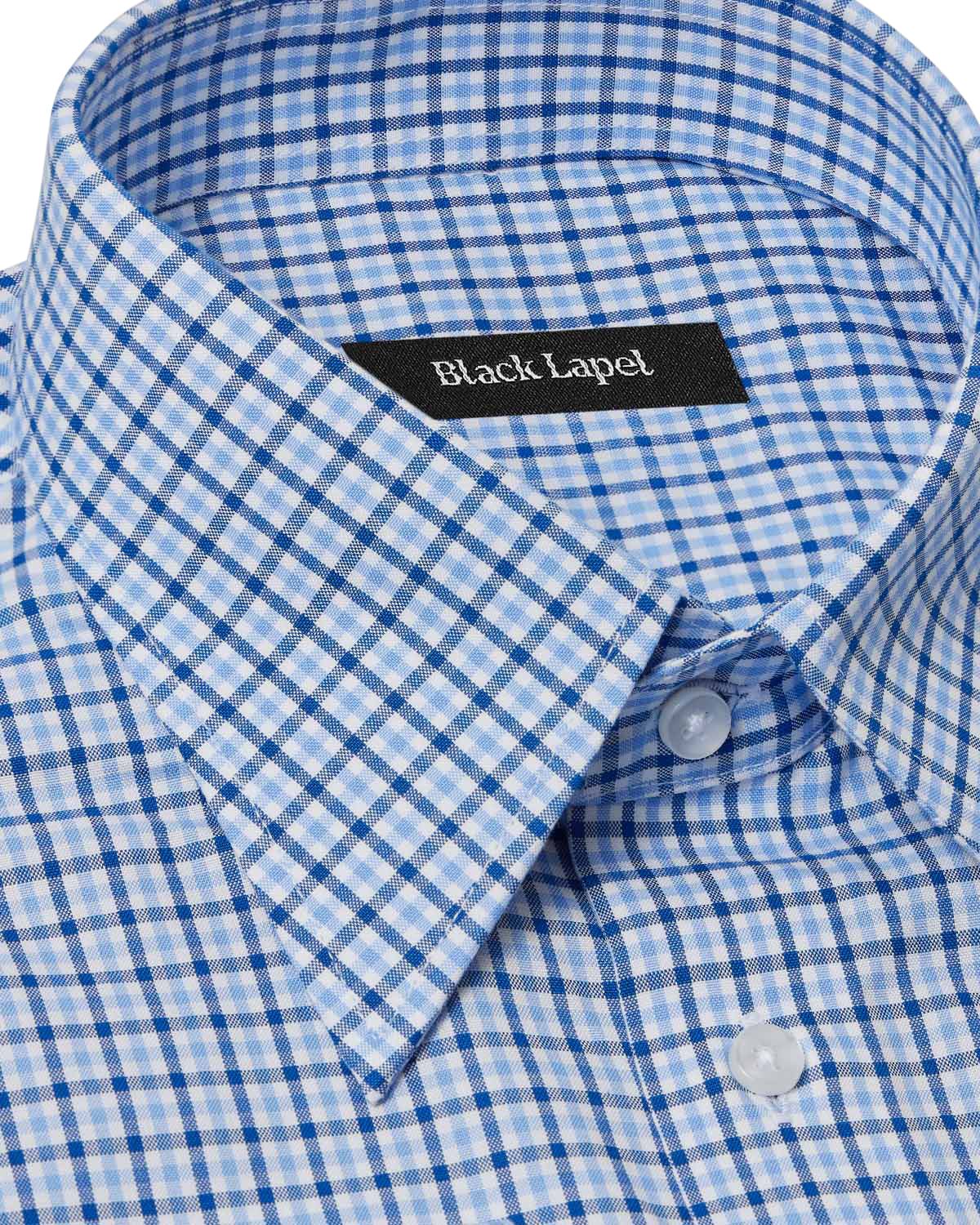 Navy Blue Tattersall Dress Shirt 2