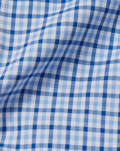 Navy Blue Tattersall Dress Shirt 4