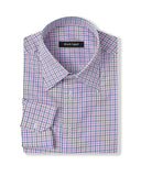 Navy and Pink Tattersall Dress Shirt 1