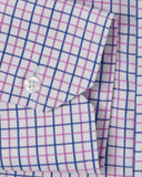 Navy and Pink Tattersall Dress Shirt 3